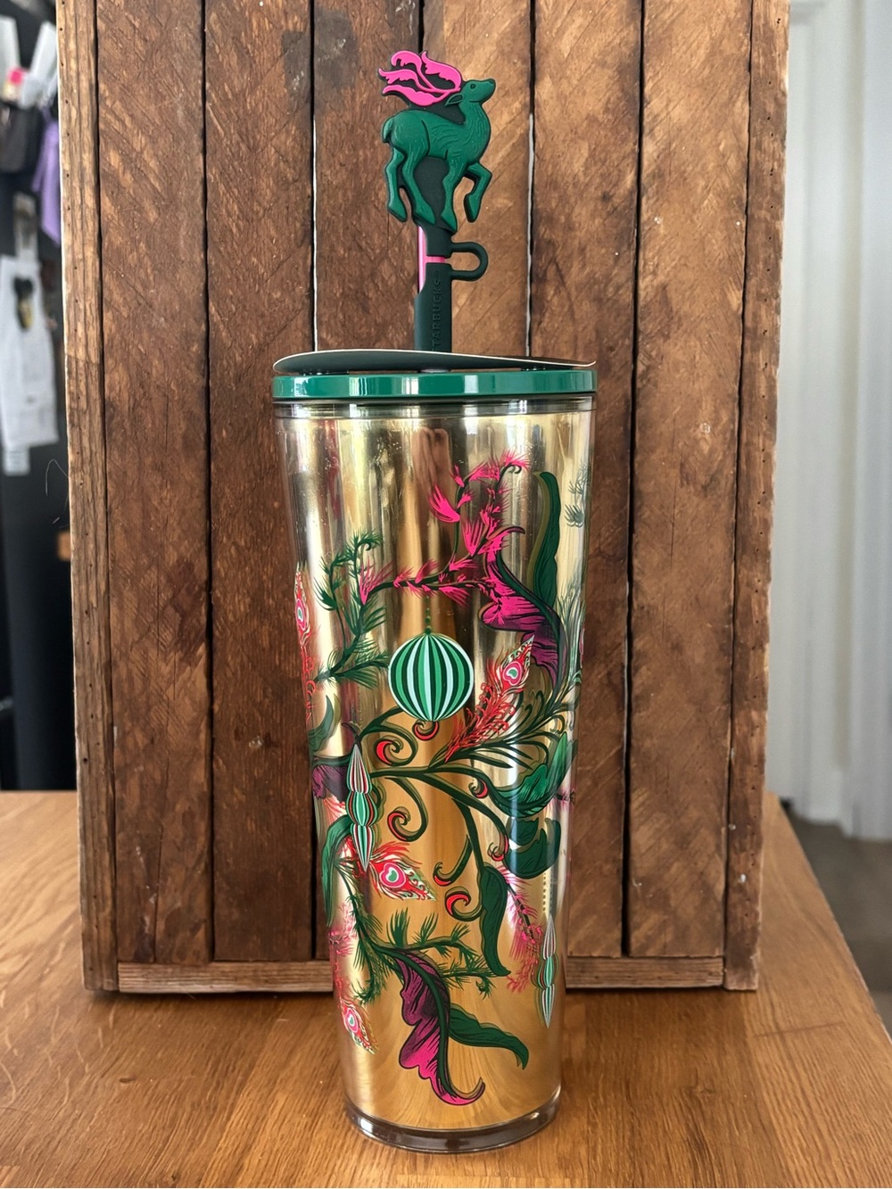 Starbucks 2024 Holiday Reindeer 24 oz cold cup tumbler